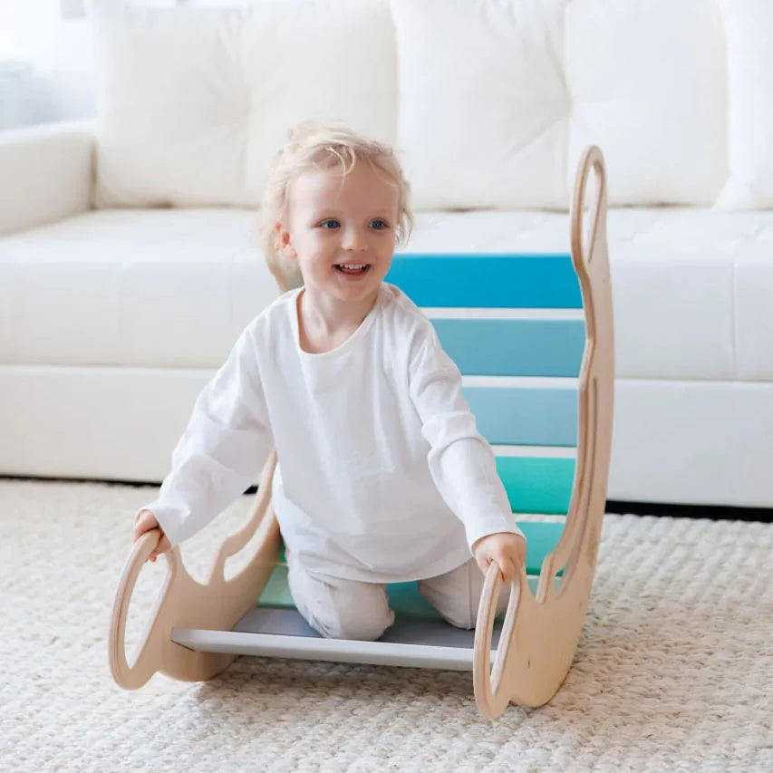 XXL set Pikler triangle, 2x slide board, swing arch - different colors