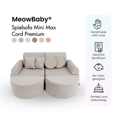 Spielsofa Mini Max Cord Premium - Slim Cord Edition