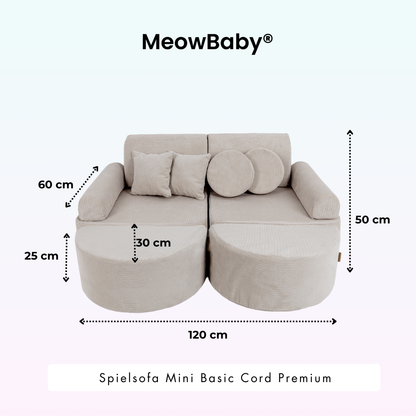 Spielsofa Mini Max Cord Premium - Slim Cord Edition