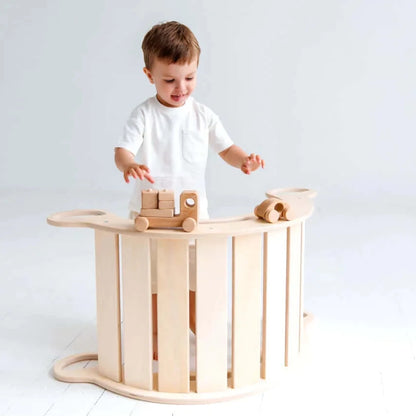 5-in-1 Montessori climbing arch, untreated wood