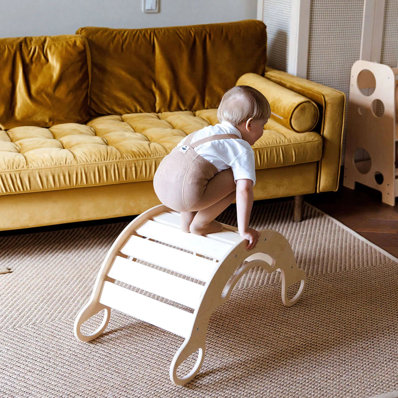 5-in-1 Montessori climbing arch, untreated wood