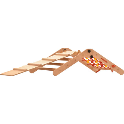 Climbing triangle BASIC with ladder, climbing net &amp; slide, various colours