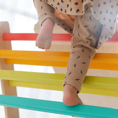 Set Pikler triangle, slide board, swing arch - various colors