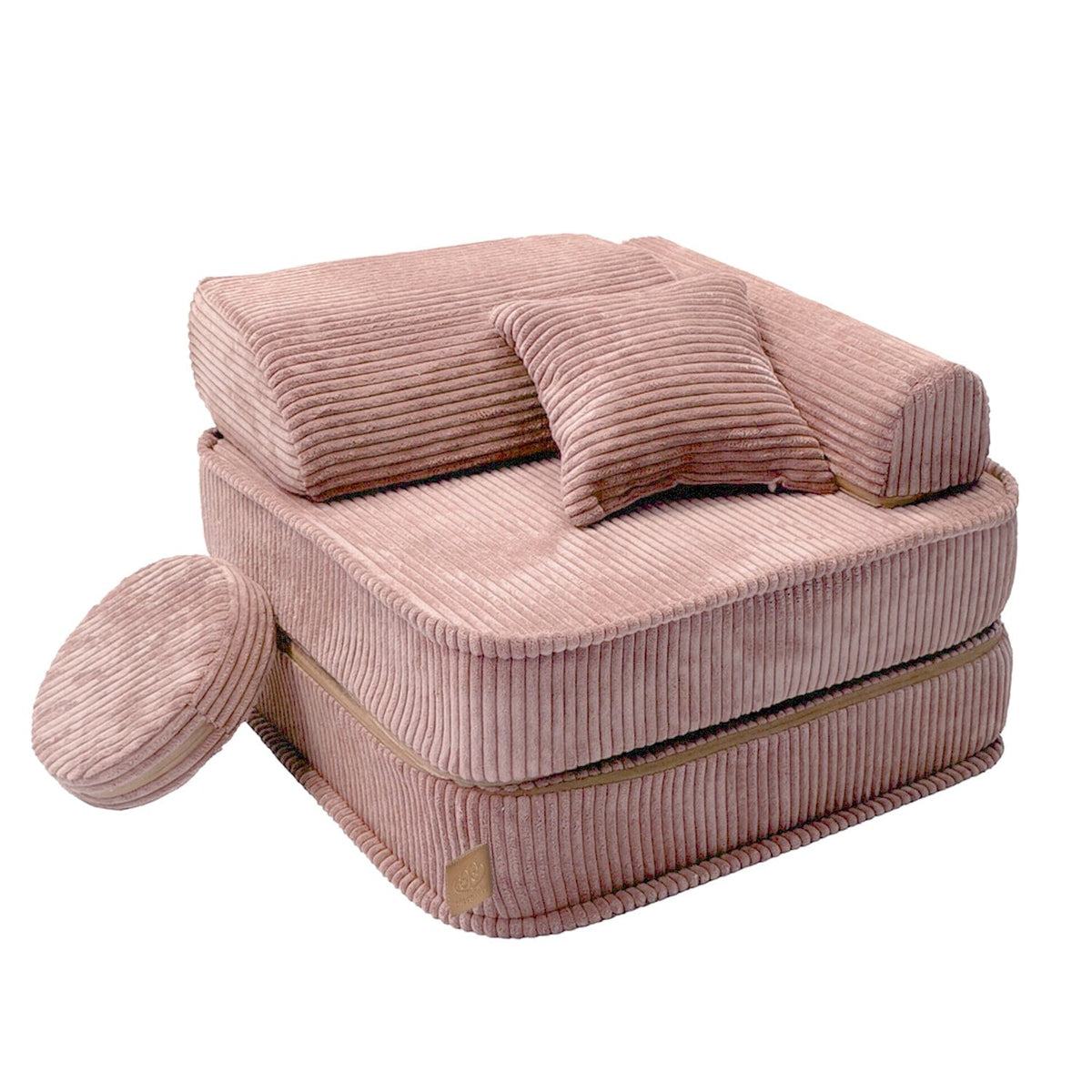 Kindersessel 3-in-1 Ästhetik Cord - Faltbare Kindercouch & Spielmatratze - Classic Cord Edition