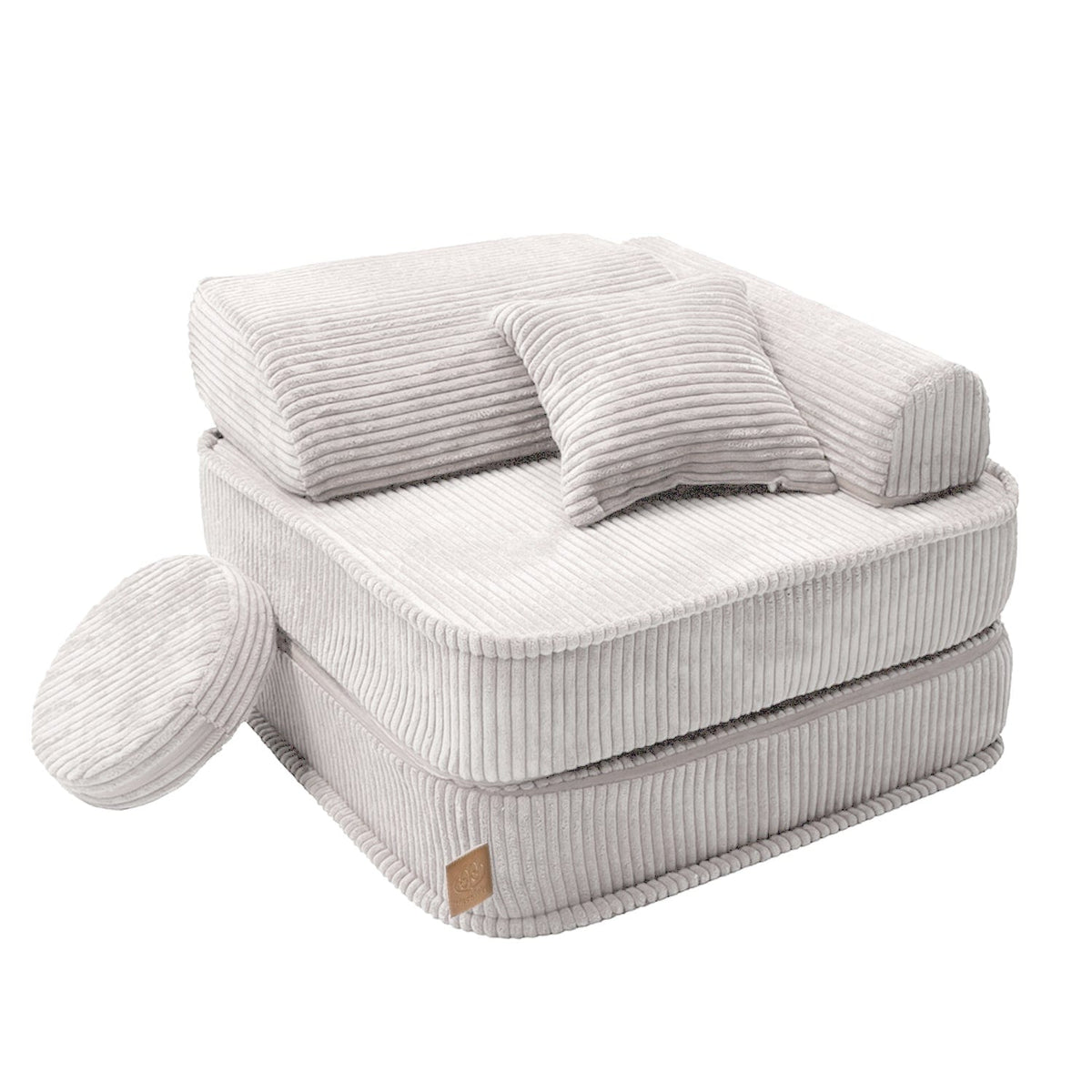 Kindersessel 3-in-1 Ästhetik Cord - Faltbare Kindercouch & Spielmatratze - Classic Cord Edition