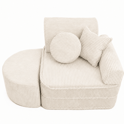 Kindersessel 3-in-1 Max Ästhetik Cord - faltbare Kindercouch & Spielmatratze - Classic Cord Edition