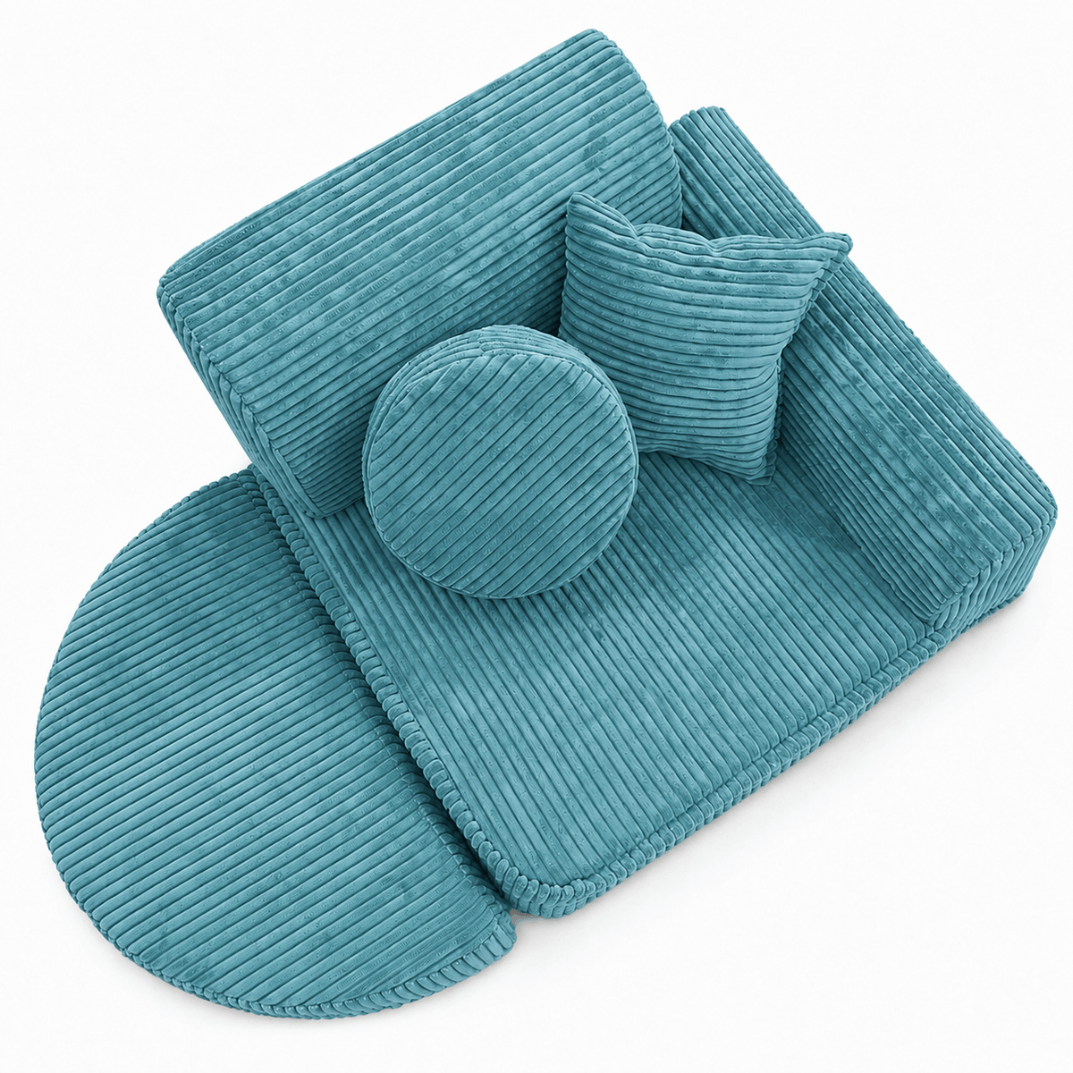 Kindersessel 3-in-1 Max Ästhetik Cord - faltbare Kindercouch & Spielmatratze - Classic Cord Edition