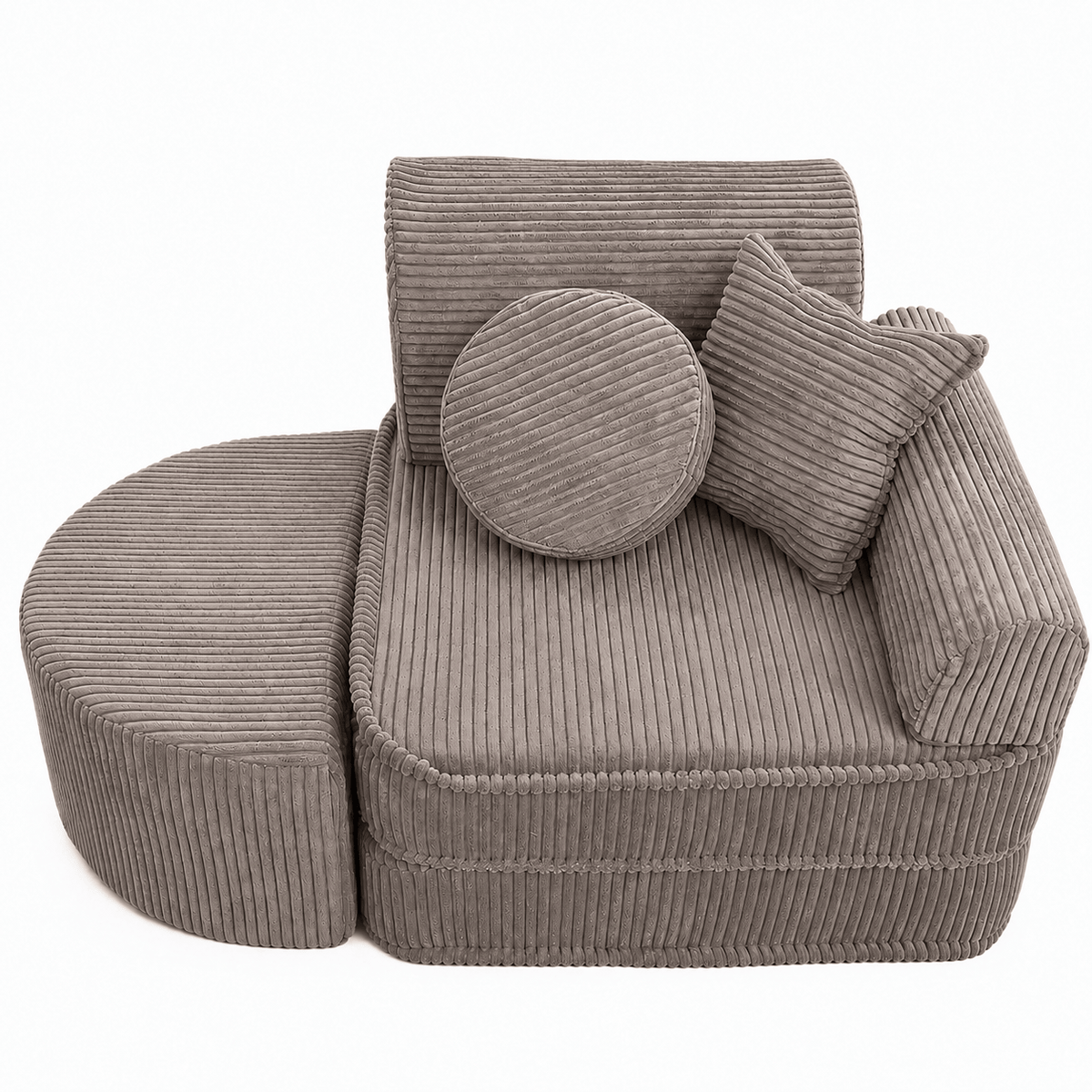 Kindersessel 3-in-1 Max Ästhetik Cord - faltbare Kindercouch & Spielmatratze - Classic Cord Edition