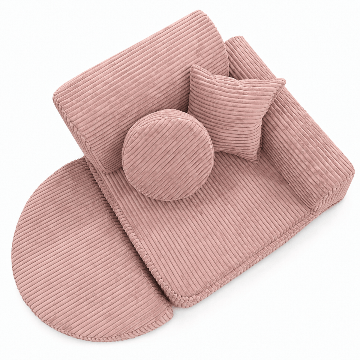 Kindersessel 3-in-1 Max Ästhetik Cord - faltbare Kindercouch & Spielmatratze - Classic Cord Edition