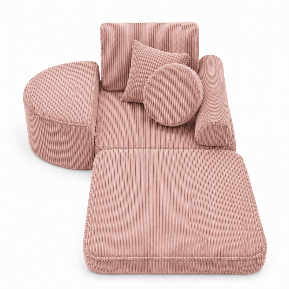Kindersessel 3-in-1 Max Ästhetik Cord - faltbare Kindercouch & Spielmatratze - Classic Cord Edition
