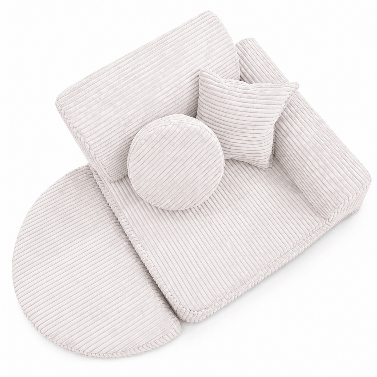 Kindersessel 3-in-1 Max Ästhetik Cord - faltbare Kindercouch & Spielmatratze - Classic Cord Edition