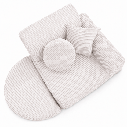 Kindersessel 3-in-1 Max Ästhetik Cord - faltbare Kindercouch & Spielmatratze - Classic Cord Edition