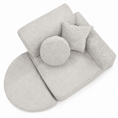 Kindersessel 3-in-1 Max Ästhetik Cord - faltbare Kindercouch & Spielmatratze - Classic Cord Edition