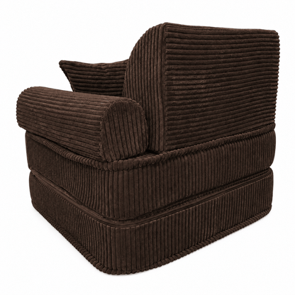 Kindersessel 3-in-1 Max Ästhetik Cord - faltbare Kindercouch & Spielmatratze - Classic Cord Edition