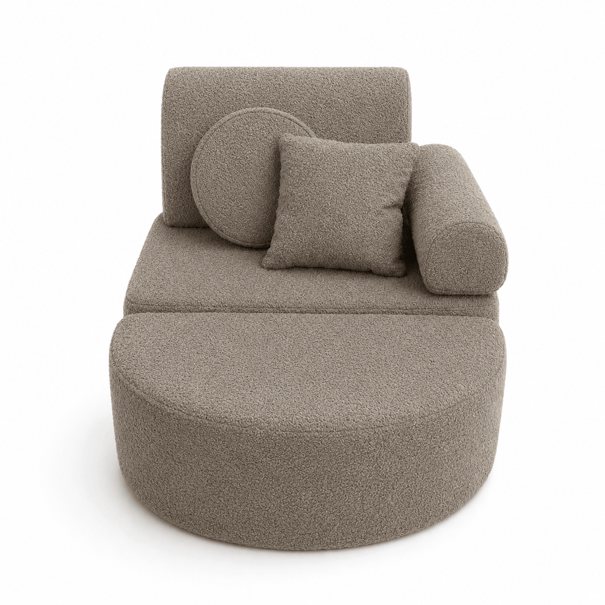 Kindersessel 3-in-1 Max Bouclé - faltbare Kindercouch & Spielmatratze