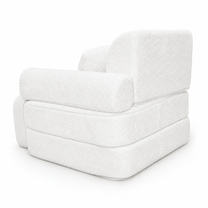 Kindersessel 3-in-1 Max Bouclé - faltbare Kindercouch & Spielmatratze