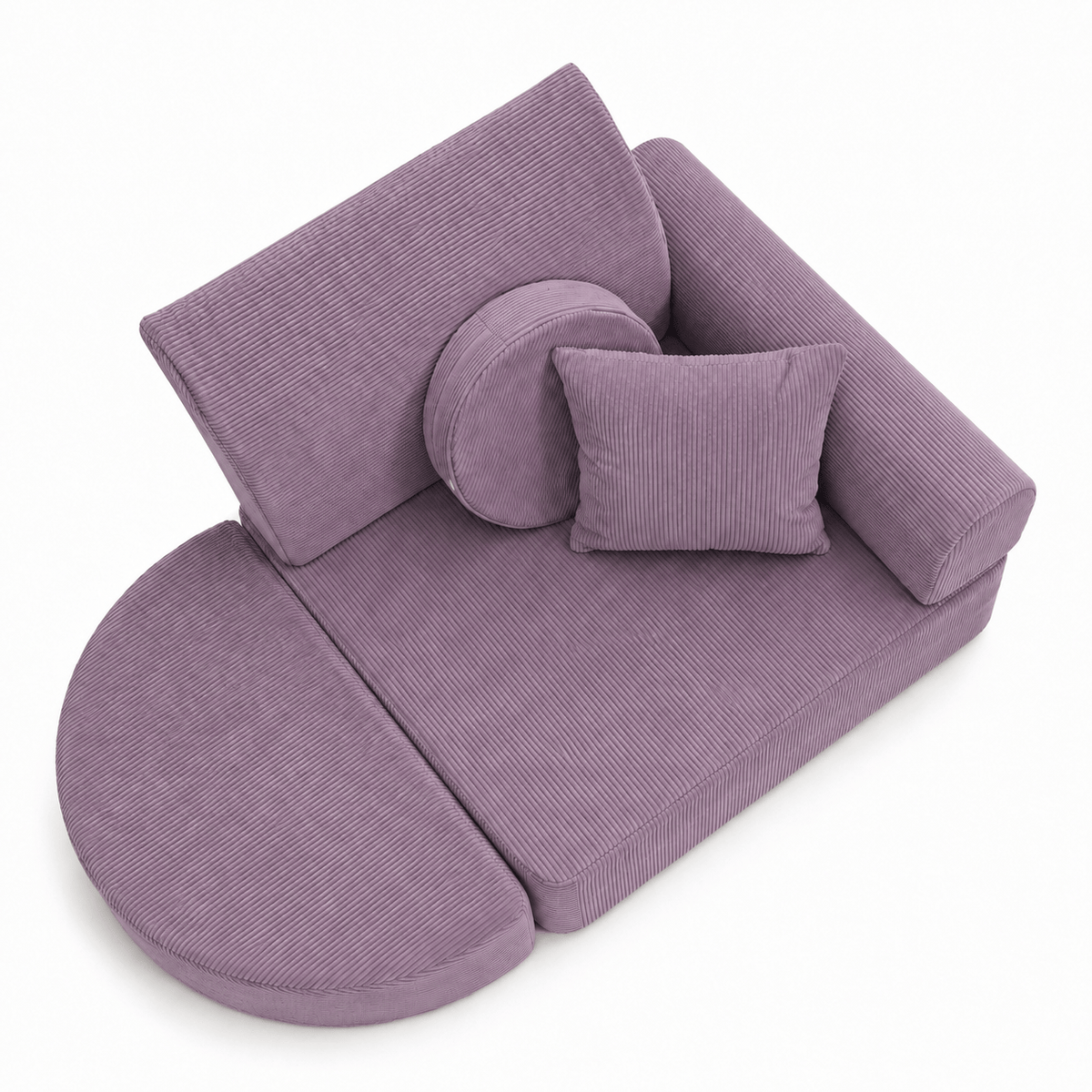 Kindersessel 3-in-1 Max Premium Cord - faltbare Kindercouch & Spielmatratze - Slim Cord Edition