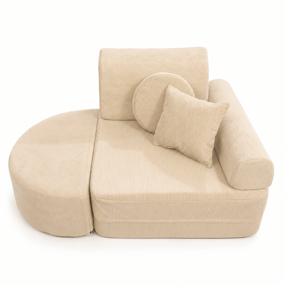 Kindersessel 3-in-1 Max Premium Cord - faltbare Kindercouch & Spielmatratze - Slim Cord Edition