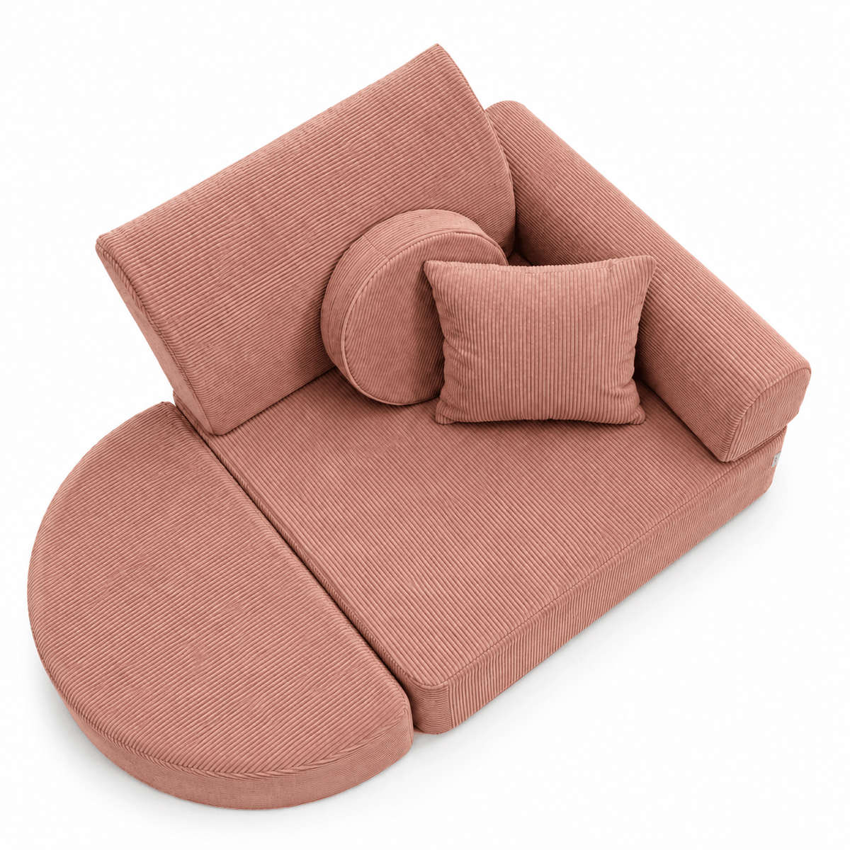 Kindersessel 3-in-1 Max Premium Cord - faltbare Kindercouch & Spielmatratze - Slim Cord Edition