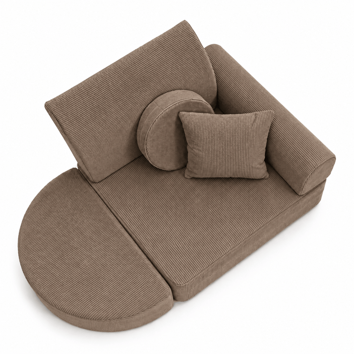 Kindersessel 3-in-1 Max Premium Cord - faltbare Kindercouch & Spielmatratze - Slim Cord Edition