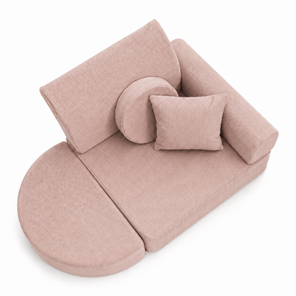 Kindersessel 3-in-1 Max Premium Cord - faltbare Kindercouch & Spielmatratze - Slim Cord Edition