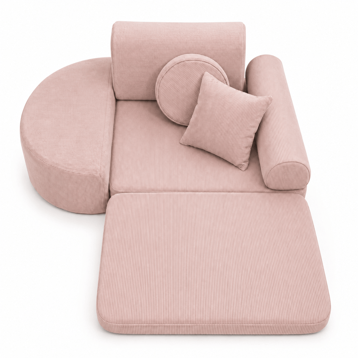 Kindersessel 3-in-1 Max Premium Cord - faltbare Kindercouch & Spielmatratze - Slim Cord Edition