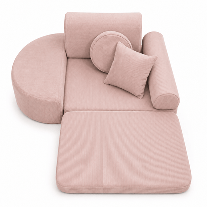 Kindersessel 3-in-1 Max Premium Cord - faltbare Kindercouch & Spielmatratze - Slim Cord Edition