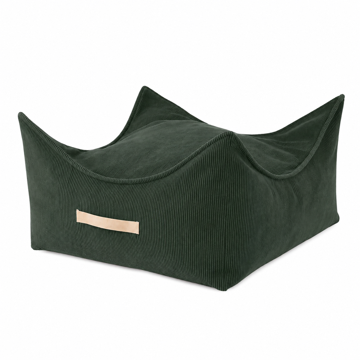 Sitzpouf für Kinder Quadratisch Premium Cord - Slim Cord Edition