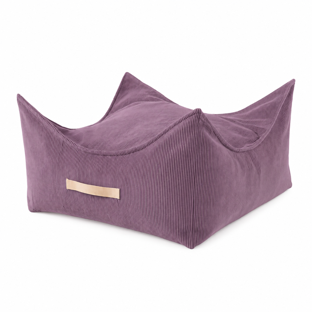 Sitzpouf für Kinder Quadratisch Premium Cord - Slim Cord Edition
