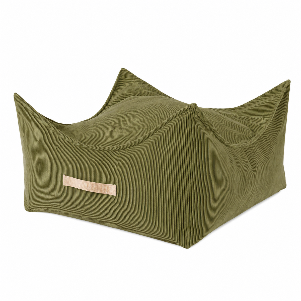 Sitzpouf für Kinder Quadratisch Premium Cord - Slim Cord Edition