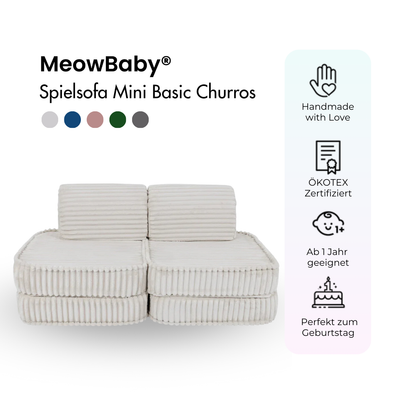 Spielsofa Mini Basic Churros - Plüschcord Edition