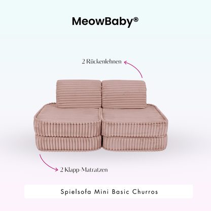 Spielsofa Mini Basic Churros - Plüschcord Edition