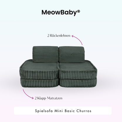 Spielsofa Mini Basic Churros - Plüschcord Edition