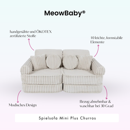 Spielsofa Mini Plus Churros - Plüschcord Edition
