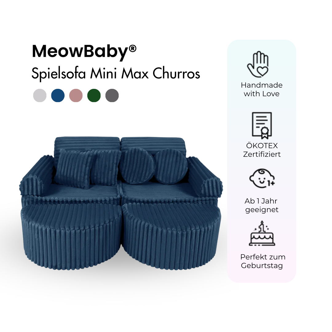 Spielsofa Mini Max Churros - Plüschcord Edition