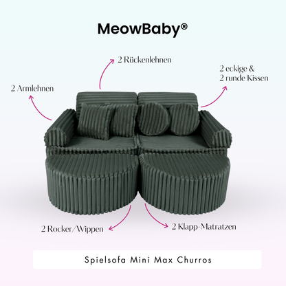 Spielsofa Mini Max Churros - Plüschcord Edition
