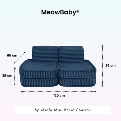 Spielsofa Mini Basic Churros - Plüschcord Edition
