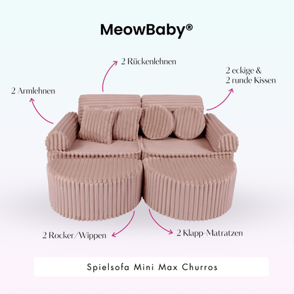 Spielsofa Mini Max Churros - Plüschcord Edition