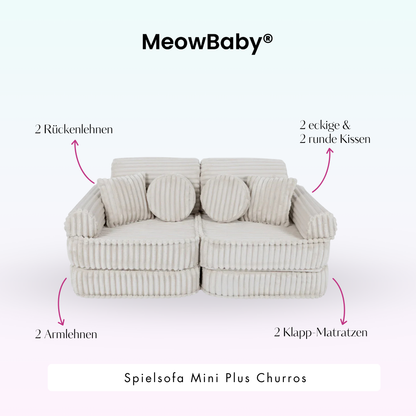 Spielsofa Mini Plus Churros - Plüschcord Edition