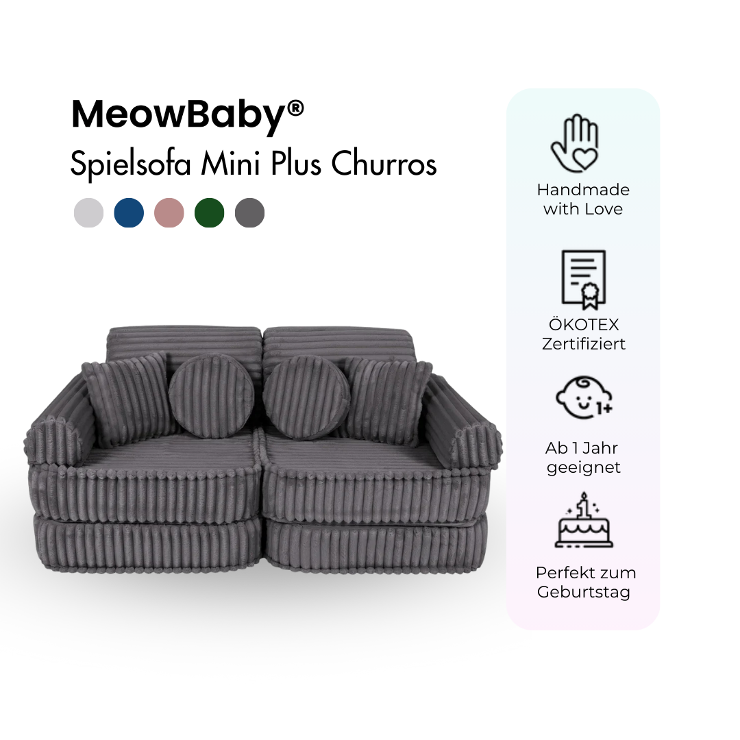 Spielsofa Mini Plus Churros - Plüschcord Edition