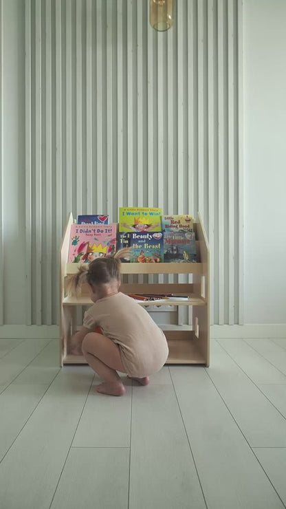 2-in-1 children's shelf, various colors