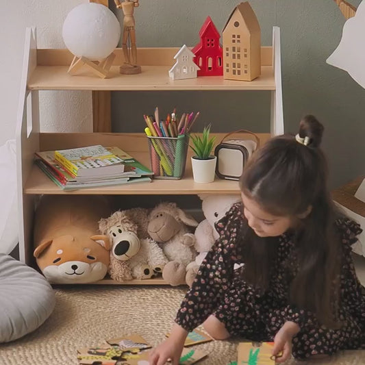 Toy shelf house, different colors