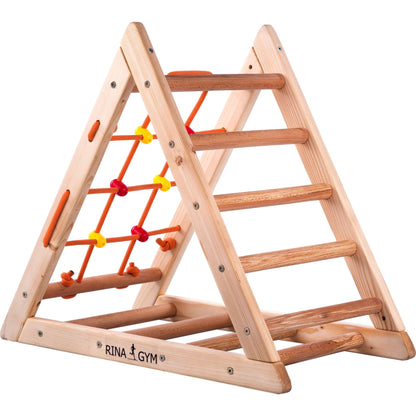 Climbing triangle COMPACT with ladder &amp; climbing net, different colours