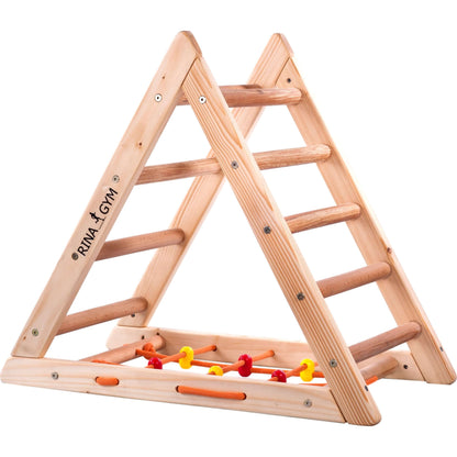 Climbing triangle COMPACT with ladder &amp; climbing net, different colours