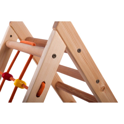 Climbing triangle COMPACT with ladder &amp; climbing net, different colours
