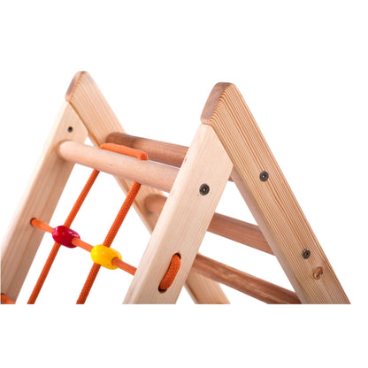 Climbing triangle COMPACT with ladder &amp; climbing net, different colours