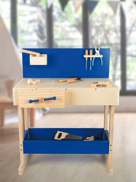 Children's workbench blue with accessories