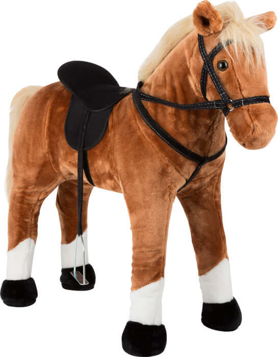 Standing horse with sound, brown