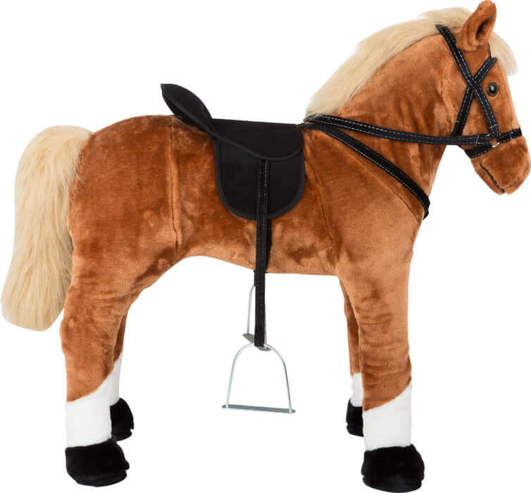 Standing horse with sound, brown