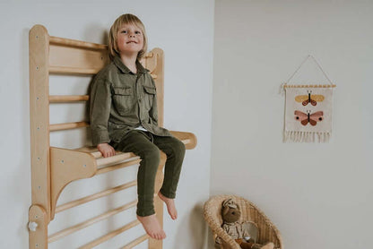 Pikler Kletterdreieck mit Rampe & Sprossenwand